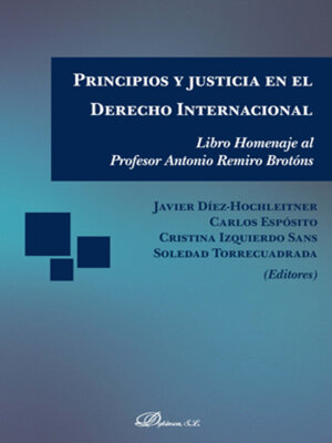 cover image of Principios y justicia en el Derecho Internacional. Libro homenaje al Profesor Antonio Remiro Brotóns